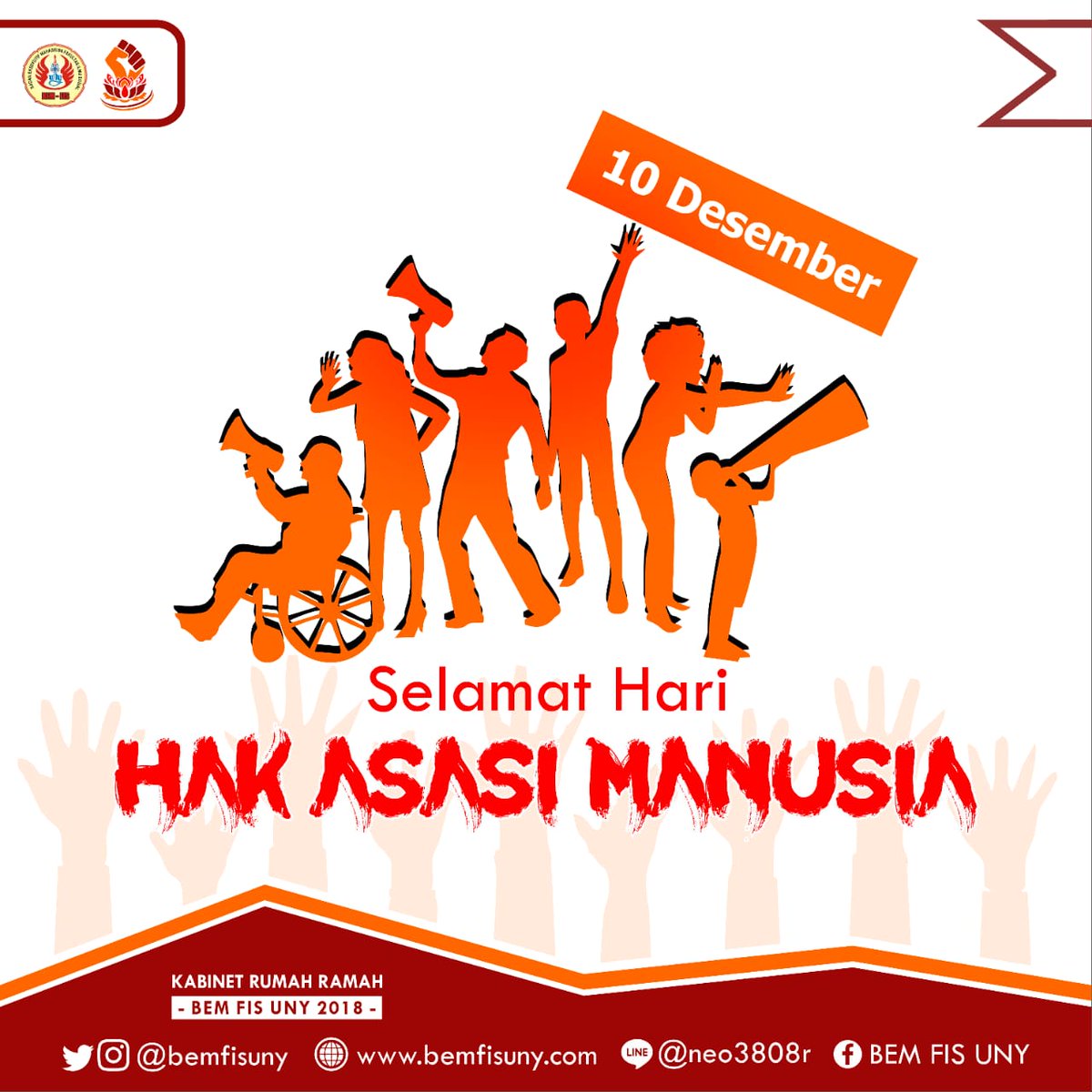 Setiap manusia dilahirkan Merdeka dan memiliki Hak serta Martabat yang sama. "Selamat Hari Hak Asasi Manusia".

#BEMFISUNY2018 
#HariHAM