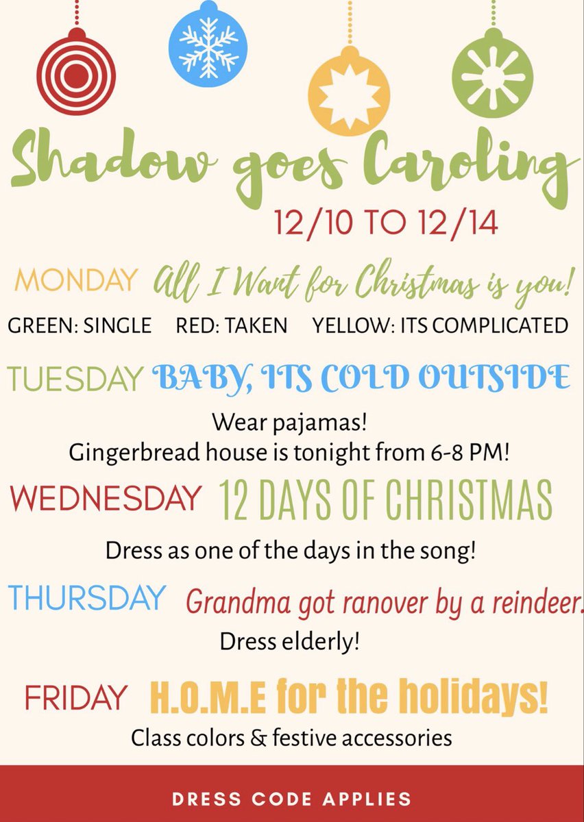 SrhsStuco_'s tweet photo. STARTING TOMORROW!! get into YOUR holiday spirit!!🎄☃️❄️ https://t.co/pq65V8cHL1