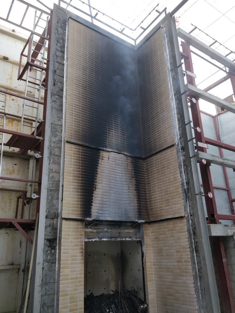 StanmoreLtd's tweet photo. Stanmore are committed to fire safety in our #facades ; we have recently been involved in assisting one of our Clients build a test rig in Dubai using Corium Brick Slips 

#exovadubai #bre135 #bs8414 #stanmore #stanmorecontractors #stanmoregroup #fireproofing #dubai #test https://t.co/C0NOgFljyU