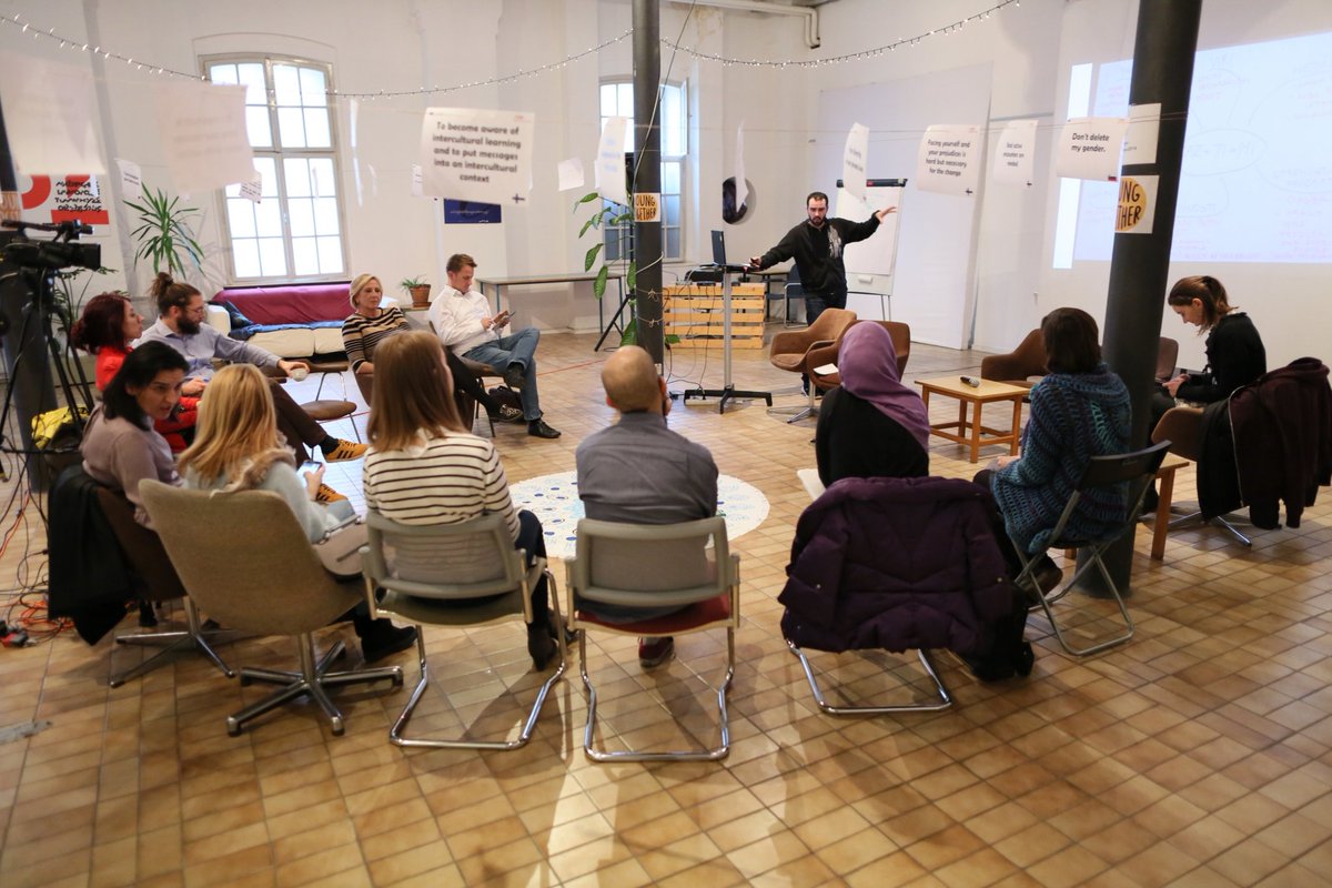 TogetherSi's tweet photo. #youngtogether in Ljubljana in full swing - discussing messages from previous workshops https://t.co/YZKiFhTj4a