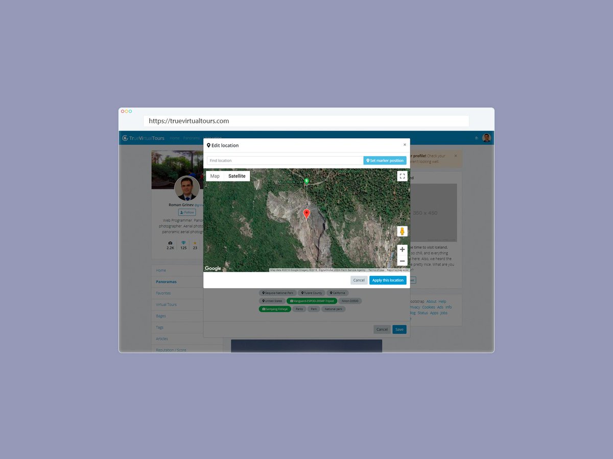 GrinevSoftware's tweet photo. Awesome! Some new functionality of the #socialmedia #photographers #website @truevirtualtours I'm working on @grinevsoftware #grinevsoftware #truevirtaltours #web #website #mobileapp #webdevelopment #angularjs #git #360pano #virtualreality #vr #krpano #php #yii2 #javascript https://t.co/v63TWj8UIH