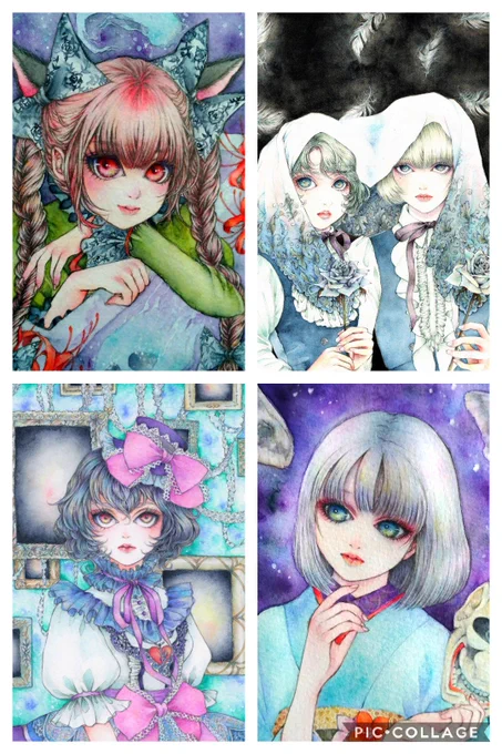 #2018年の絵を振り返る 

透明水彩、沢山描きました。 
まずは1月〜8月のもの。
初めてアイコン用に描いた絵から展示した絵まで。懐かしいな☺ 