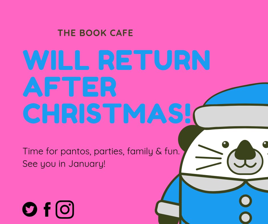 MayerHall's tweet image. Have a very Happy Christmas and New Year. #thebookcafe will be back with #screenfreeSundays in January! See you then! Steve,Diana and Julez