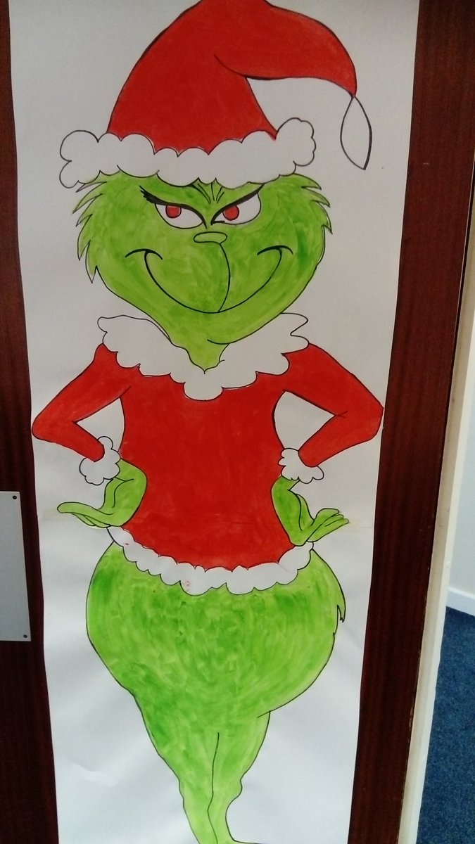 WarminsterPrep's tweet photo. The Christmas door elves have paid a visit to @warminsterprep Can you guess who the #grinch belongs to? https://t.co/0yVxHf6LXm