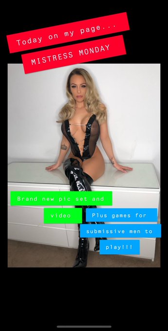 MISTRESS MONDAY   https://t.co/DmpEG5fGAa  #mistress #mistressslave #mistresslife #mistressfeet #slave<a href="/tag/mistress"class="tags">#mistress</a><a href="/tag/boots"class="tags"><span>#boots</span></a><a href="/tag/slave"class="tags"><span>#slave</span></a><a href="/tag/worship"class="tags"><span>#worship</span></a><a href="/tag/findom"class="tags"><span>#findom</span></a><a href="/tag/financialdomination"class="tags"><span>#financialdomination</span></a>