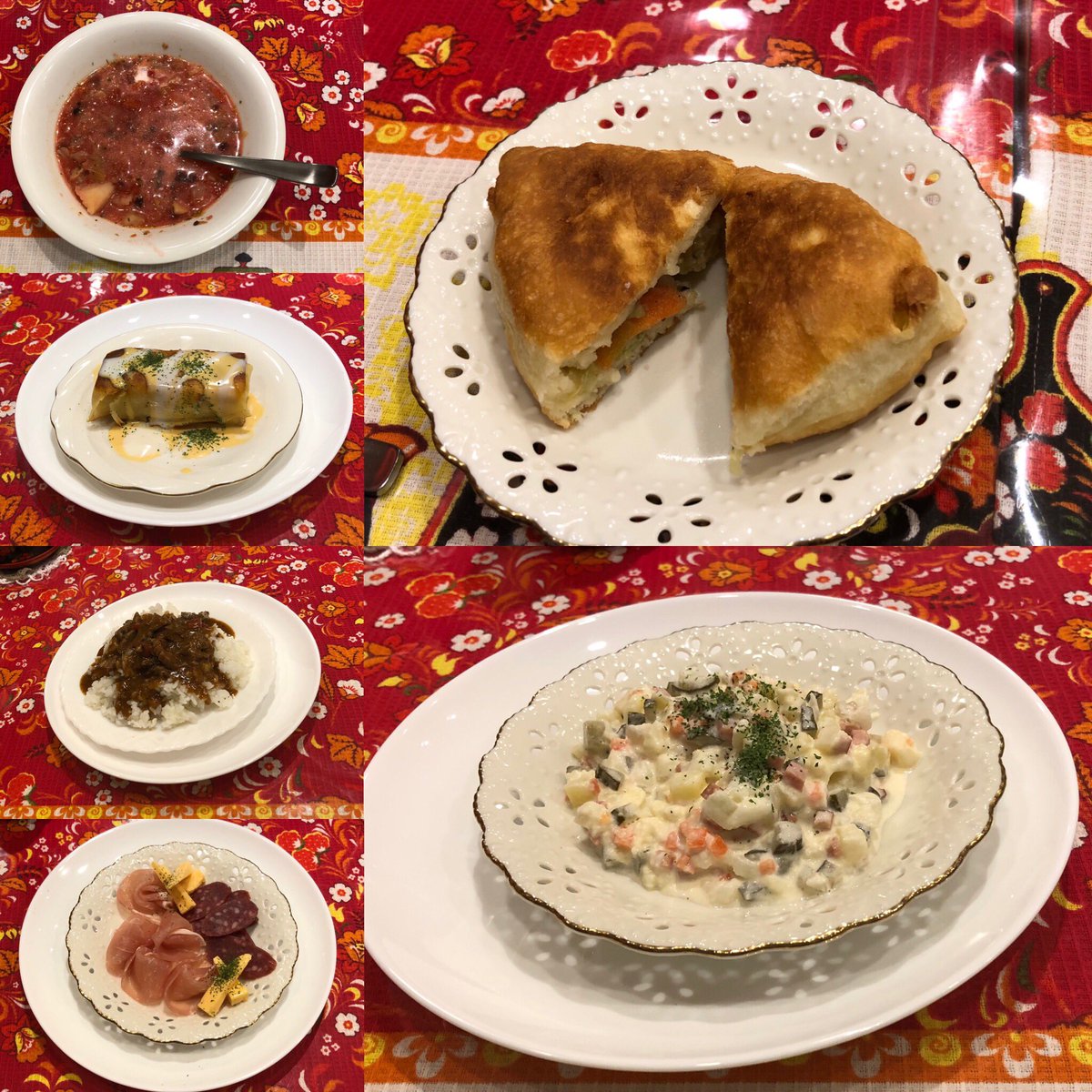 Takahiro Maeda 食べたのは ボルシチ ビーフストロガノフ レリメニ ブリヌィ ピロシキ ザクースカ ビーツのサラダ オリヴィエサラダ ゴルブツィ カリンカ マリンカ デザート 程よい酸味は食欲そそりますね カリンカ マリンカはアイスに果物が Takahiro Maeda 食べたのは ボルシチ ビーフストロガノフ レリメニ ブリヌィ ピロシキ ザクースカ ビーツのサラダ オリヴィエサラダ ゴルブツィ カリンカ マリンカ デザート 程よい酸味は食欲そそりますね カリンカ マリンカはアイスに果物が