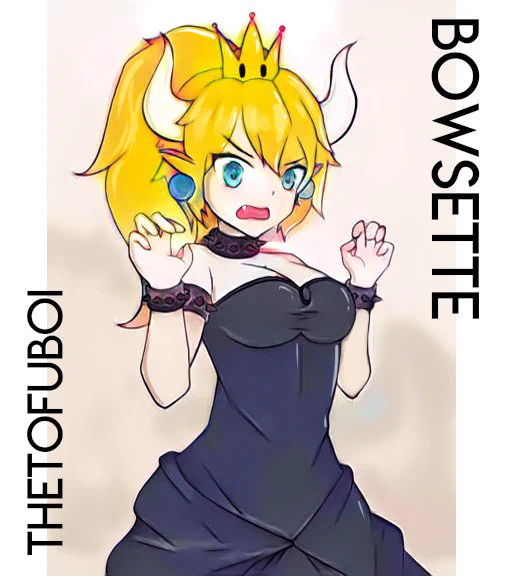 ok i know bowsette is dead af but i never colored in my lineart from a while ago and im still too lazy to color it in properly so i just used autocolor and cleaned it up lmaO #bowsette 
