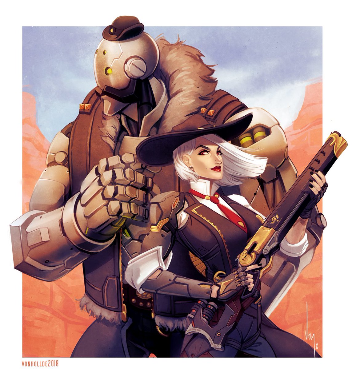 VONHEXA's tweet photo. Ashe and B.O.B. Courtesy of the Deadlock Gang! Fixed her face to be more "Ashe" so this the final version 🤠 @PlayOverwatch #ashe https://t.co/TP2mLtVMHI