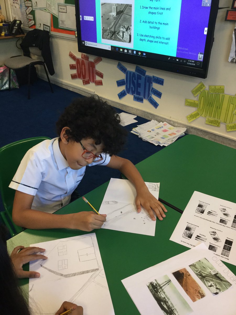 JPS_Year5's tweet photo. 5C are busy developing their sketching skills within the concept of migration #JPSconcepts #JPSart @JPS_Year5 https://t.co/2FulVlat78