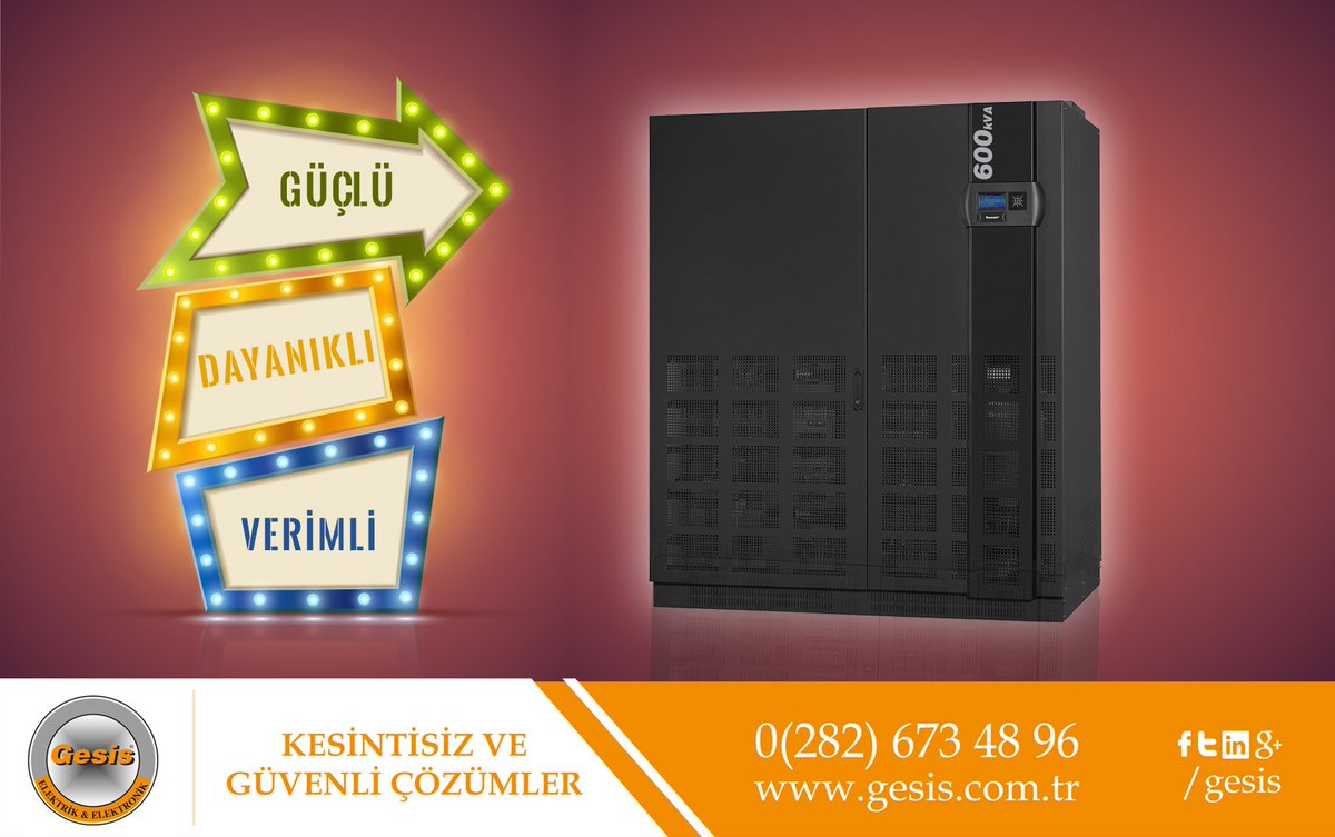#Güçlü, #Dayanıklı ve #Verimli
Tescom DSPower 400kVA-600kvA UPS Serisi
gesis.com.tr/kesintisiz-guc…