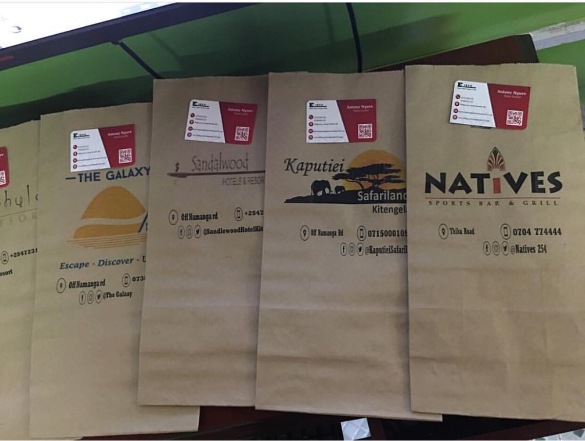AntonyNgureG's tweet photo. For only ksh10 to ksh 15 get your business a branded packaging bag .The price is inclusive the bag and the branding #HumanRightsDay
#MondayMotivation
#AdelleAndShaffieOnKISS
#JeffAndHamoOnHot
#StandUp4HumanRights talk to us 0733292116
#E254Branding #E254 #Branding https://t.co/ieqVk19IkW