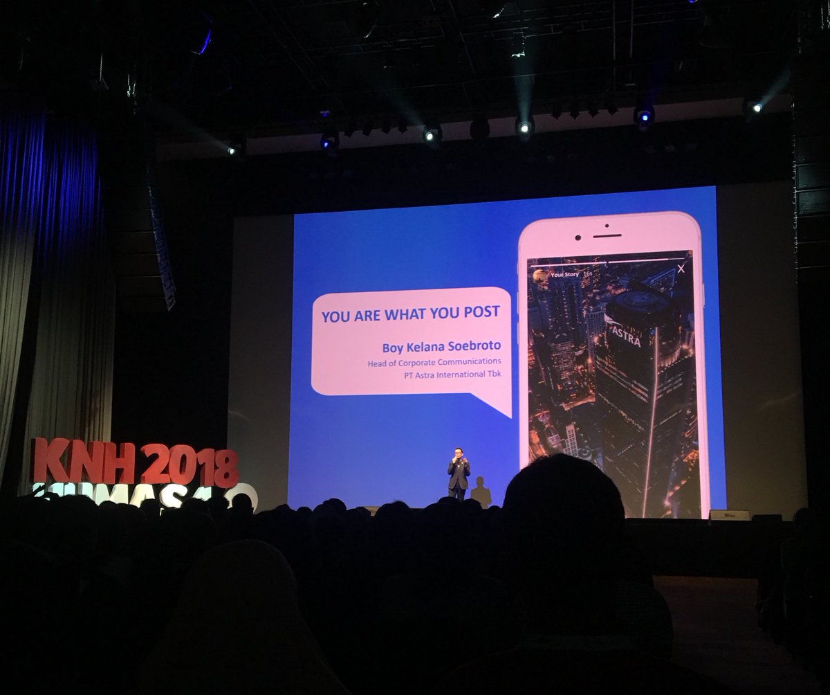 Om <a href="/boykelanas/">Boy Kelana Soebroto</a> lagi on stage kasih materi tentang ‘You Are What You Post’

Inspiring

#KNH2018 
#PERHUMAS 
#IndonesiaBicaraBaik