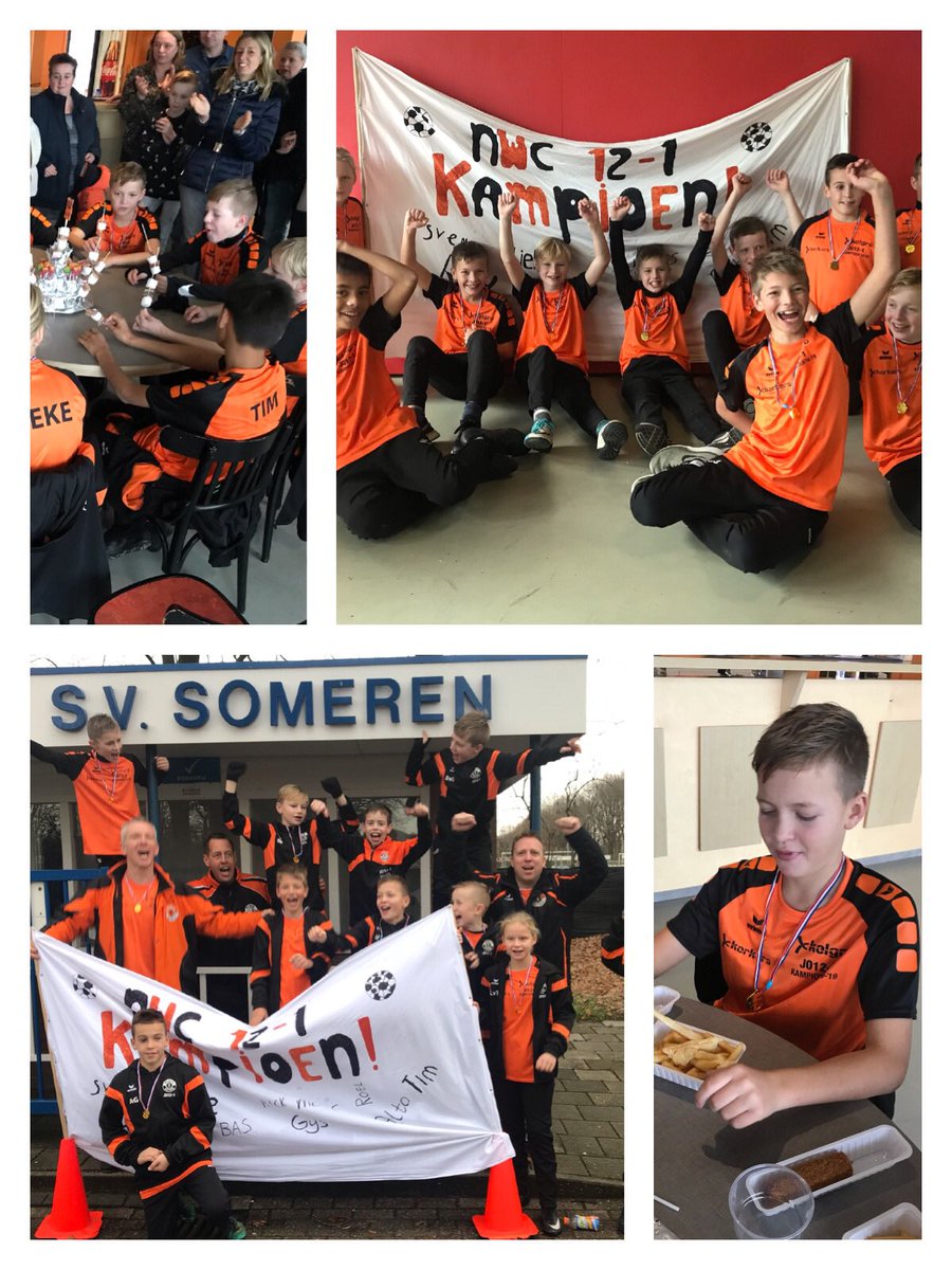 markverspeek4's tweet photo. Met winst in Someren het dikverdiende kampioenschap gezellig gevierd met de spelertjes, coaches en ouders @NWCAsten NWC JO12-1. Coaches/spelertjes gefeliciteerd met deze knappe prestatie 👍 https://t.co/z4Aspt4sxs