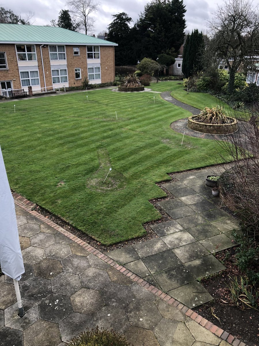 Giving the lawns <a href="/thermbi/">RMBI Care Co.</a> Duke of Kent Court their final cuts for the year. Looking lovely!