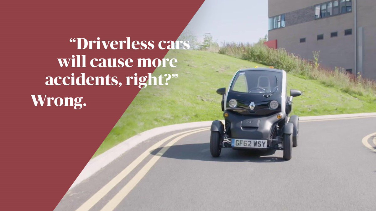 AXAUK's tweet photo. Many of you are worried about the safety of #DriverlessCars, but currently 90% of traffic accidents are caused by human error. Computers’ quicker reaction times and 360° visibility will reduce accidents. #Innovation #Accessibility #DriverlessCars #RestlessForAReason https://t.co/GSw9rFyE33