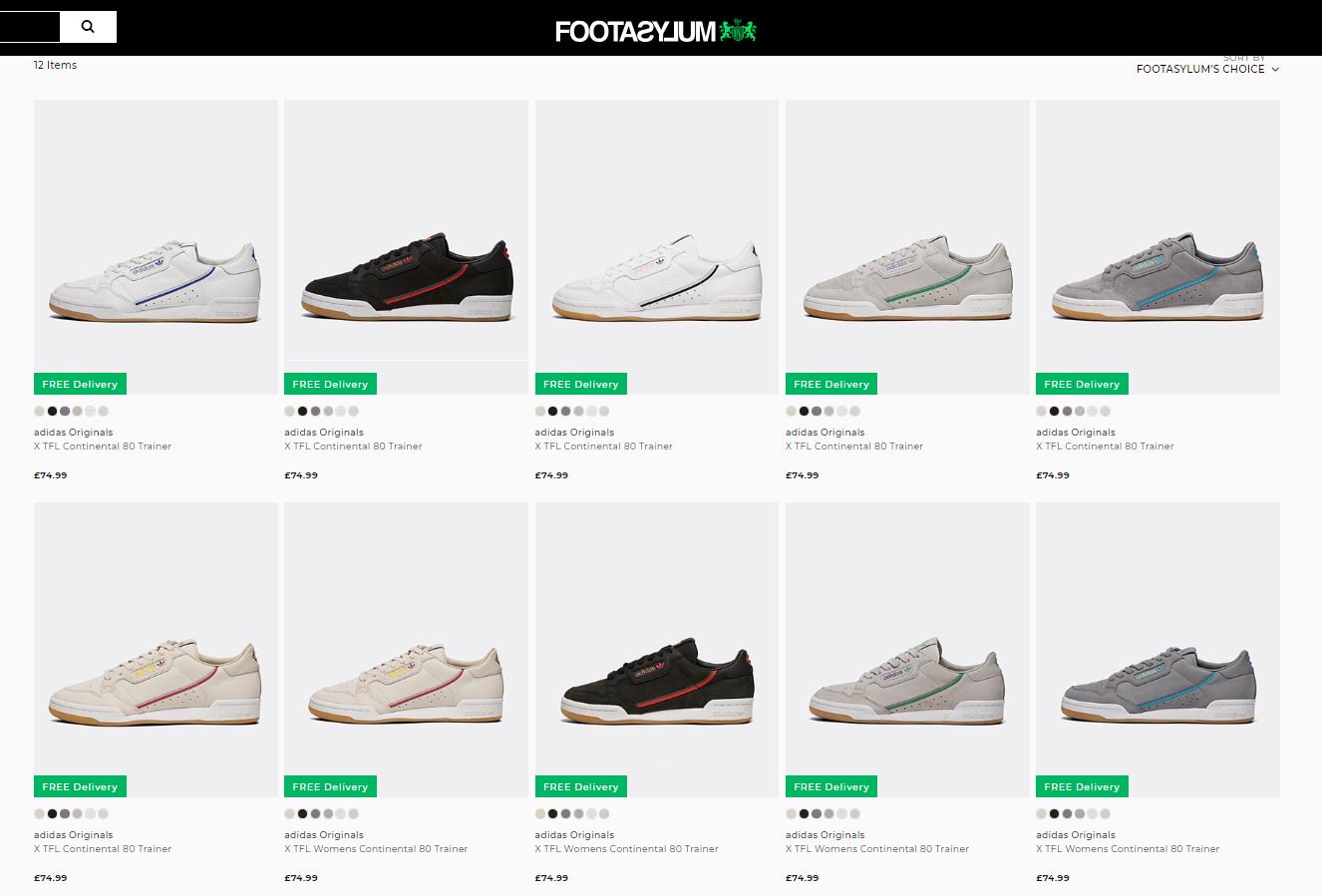 adidas continental footasylum