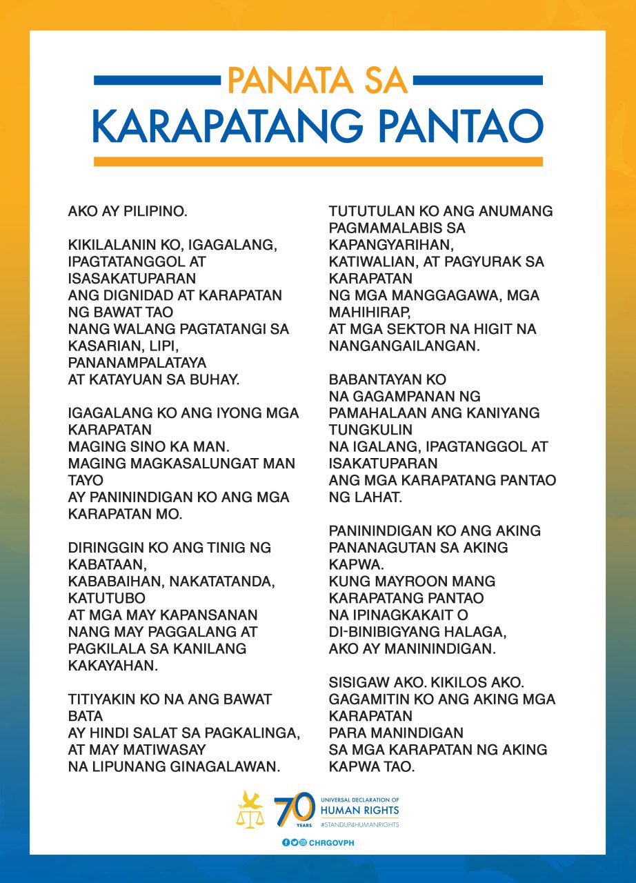 Tungkulin Ng Pamahalaan Sa Pagkilala Sa Karapatang Pantao Sumailalim