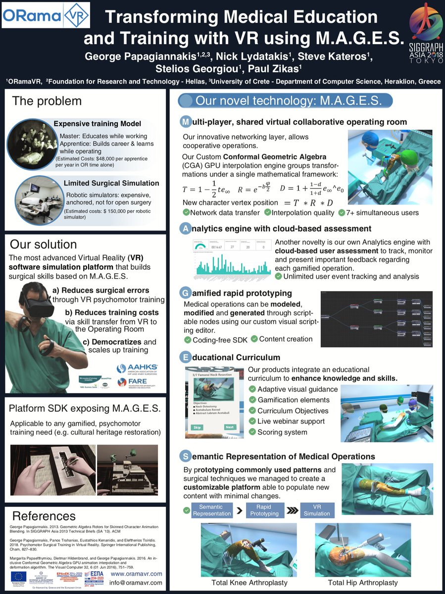 ORamaVR's tweet photo. very proud to have presented our M.A.G.E.S. publication featuring our core VR simulation engine at #SiggraphAsia2018 and #VRVoice https://t.co/ruauFhbCv4 https://t.co/numv7E3Nkr