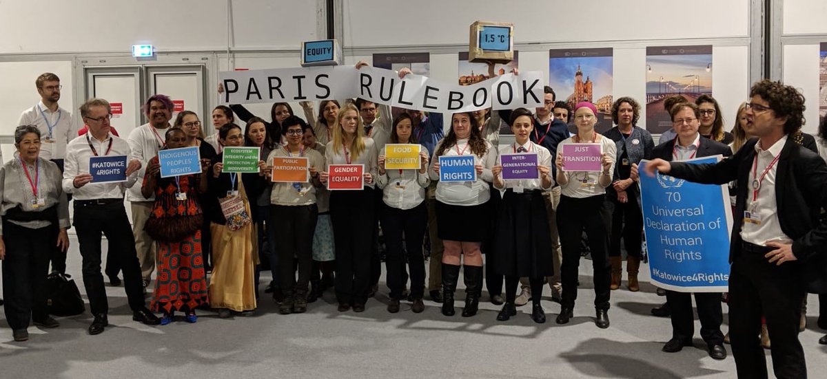 ciel_tweets's tweet image. On 70th anniversary of Universal Declaration of #HumanRights: to achieve 1.5oC and equity, human rights must direct climate action in #ParisRulebook #humanrightsday #udhr70 #70udhr
