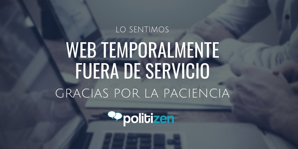 Politizen_'s tweet photo. ⚠️ AVISO | Actualmente nuestra web se encuentra fuera de servicio y en mantenimiento. Disculpad las molestias. Avisaremos cuando los problemas se solucionen. Gracias por vuestra paciencia. https://t.co/flDDkky6R6
