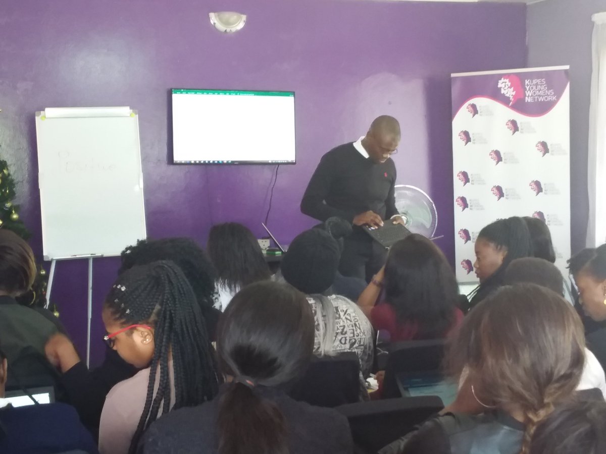 LwiiyoT's tweet photo. Getting down to business with #MicrosoftExcel during the ICT boot camp at @kupesnetwork with @simbamdoma 
Cc @PythonKhaleesi @alushaks https://t.co/0FEw4H1R2g