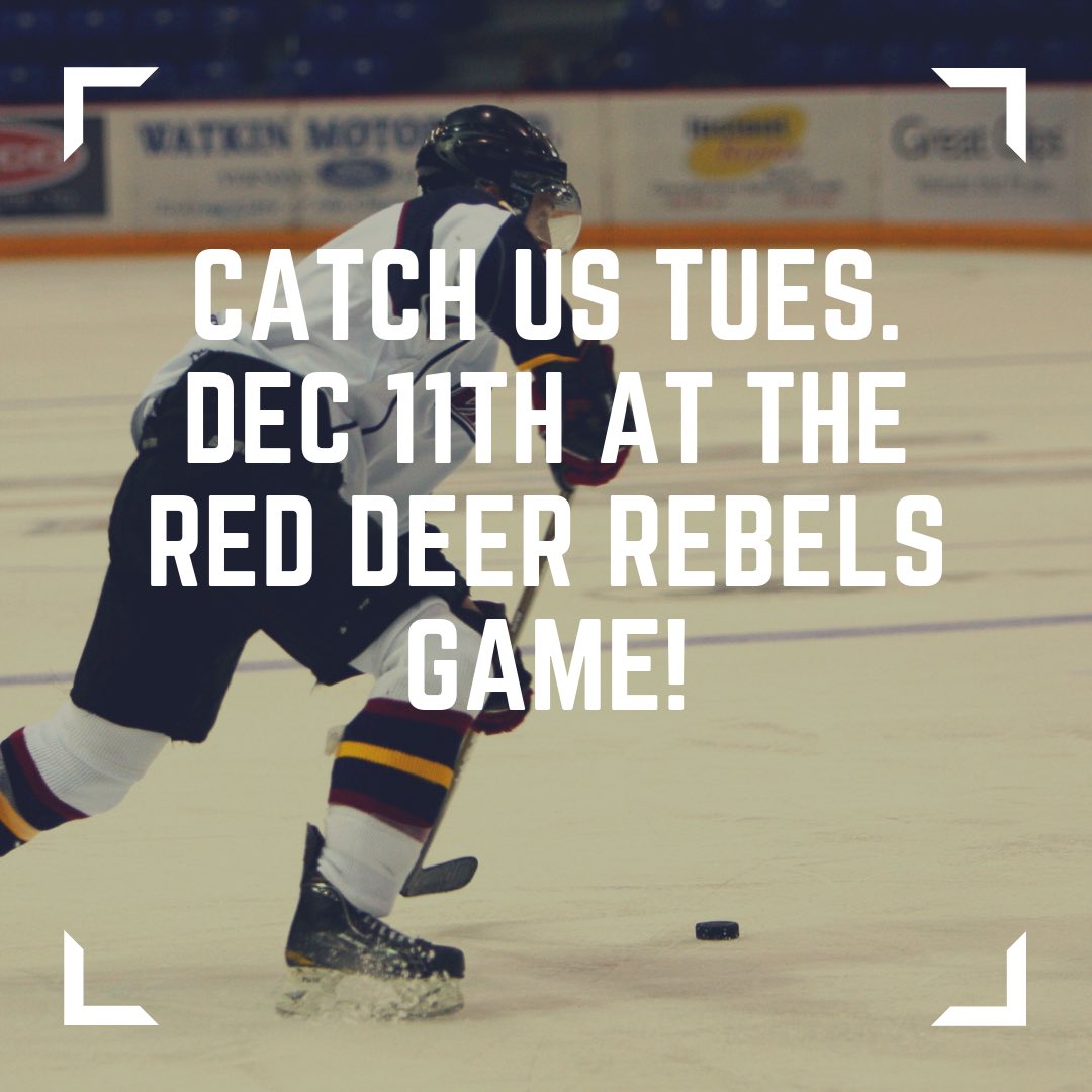 Our regular meetings are CANCELLED for the month of 🎄December! You can still catch up with us at Tuesday night’s Red Deer Rebel’s 🏒 game for your 50/50 tickets! 🎟