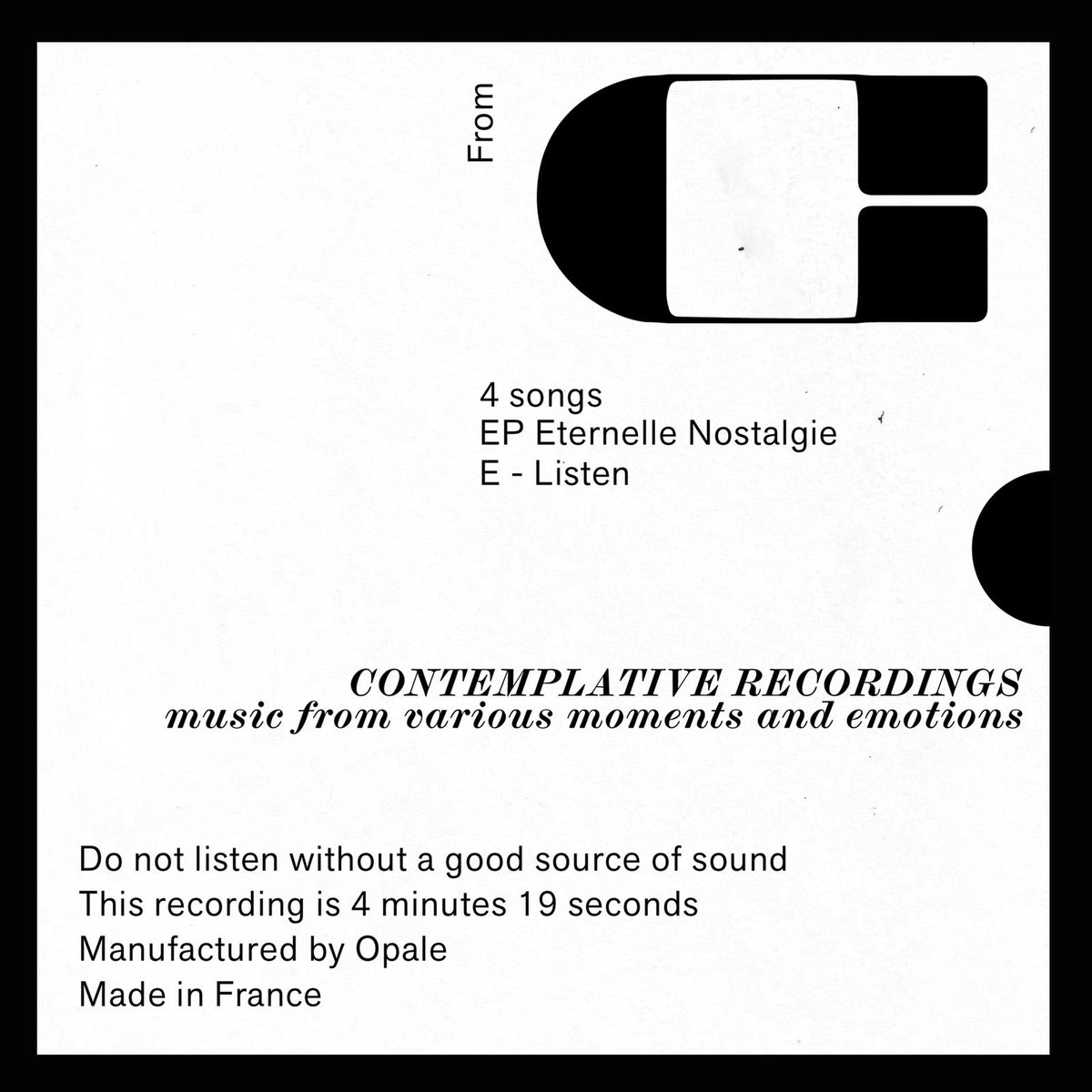 ContemplativeR3's tweet photo. ~ Music from various moments and emotions ~
 
 Notre première sortie "Éternelle Nostalgie" - Opale 
 https://t.co/hswepFjNMH https://t.co/cvF0xNPtkE