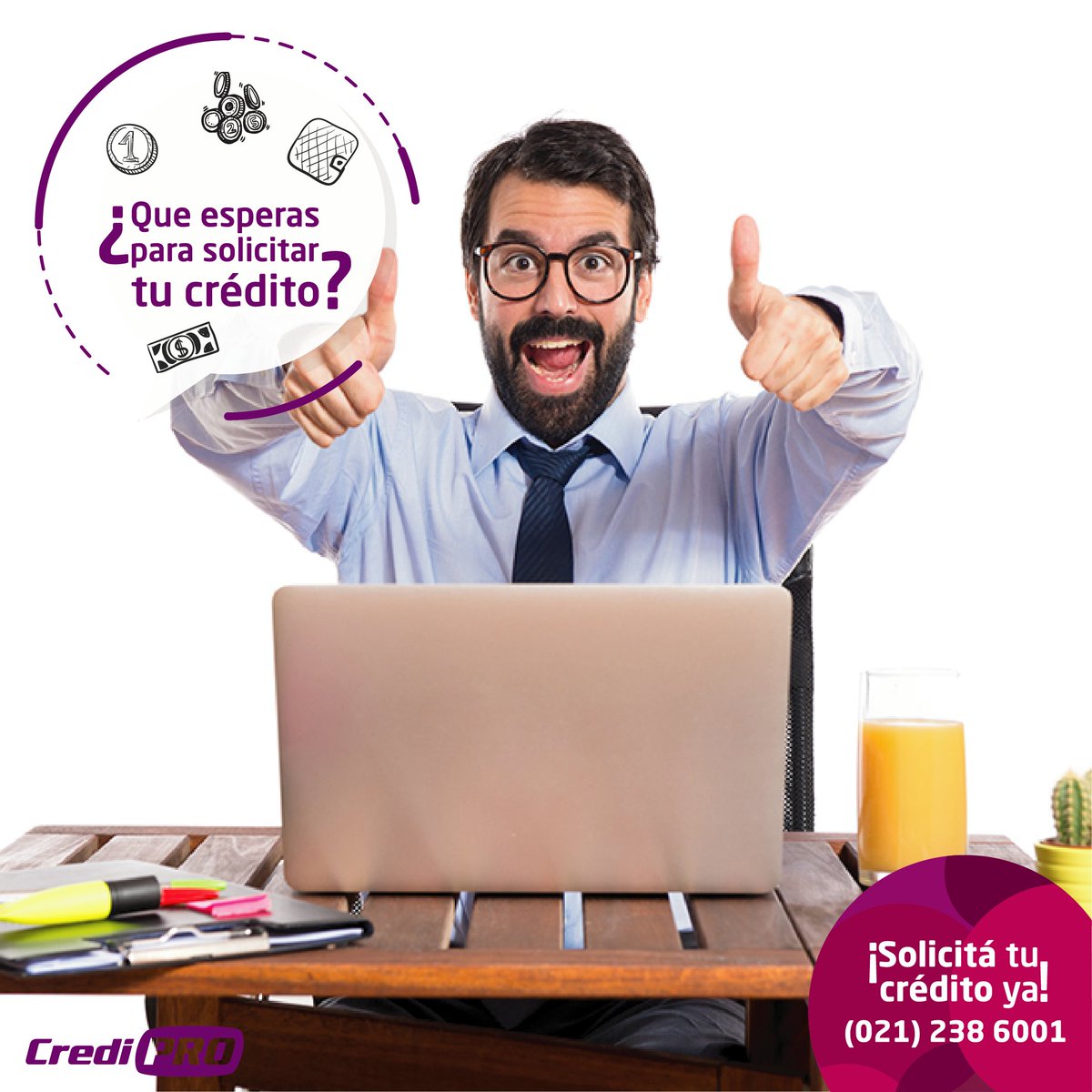 CrediProPy's tweet photo. ¿Ya solicitaste tu crédito? 💰💵 ¿Qué estás esperando para llamar al ☎238 6001 y llegar tranquilo a fin de mes? 🙌🏻😃 https://t.co/7BqVlF4B3d