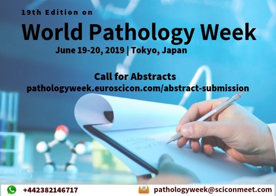 PathologyWeek19's tweet photo. Discover latest updates @PathologyWeek19
Submit your abstracts at:https://t.co/A3X3lqbYqt
#pathology #Doctors #nursing #pathologists #immunopath #Liverpath #diagnosticpath #dermatopath #microbialpath #infectiousdiseases #autopsypath #vetpath #clinicalpath #chemicalpath #molpath https://t.co/0lG0LRw1md