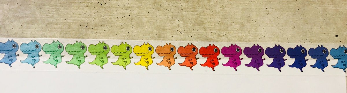 最近作った15色ぎゃおすマスキングテープ結構良い出来で気に入ってる 