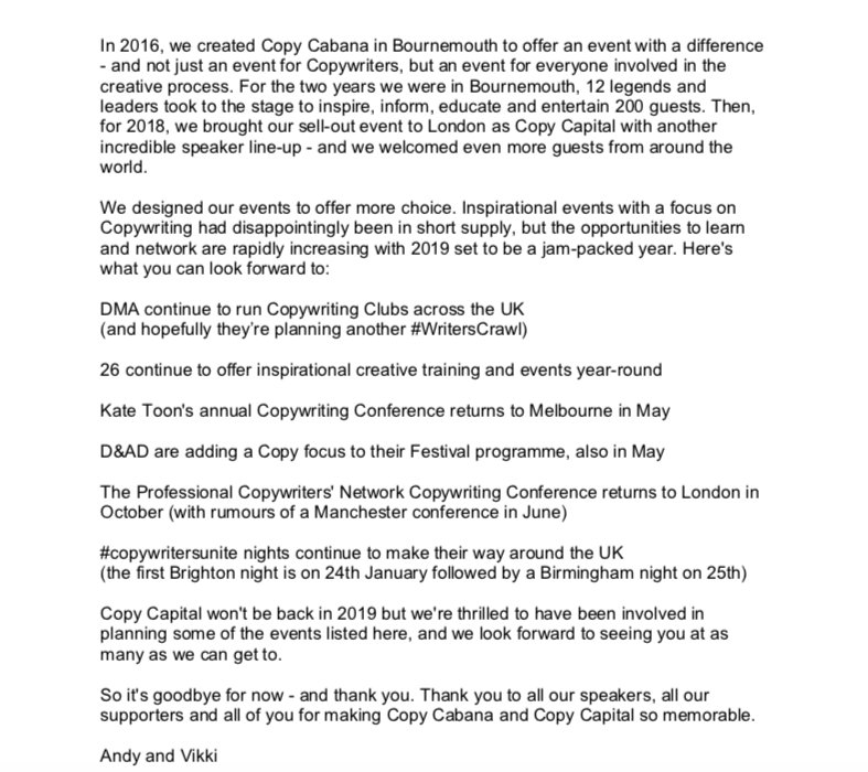 A big thank you from @Andy_Maslen and <a href="/VikkiRossWrites/">Vikki Ross</a>