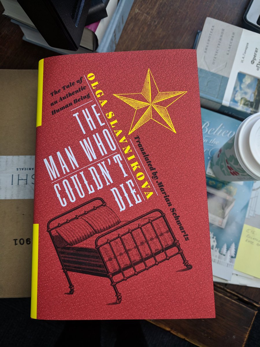 cad_pub's tweet photo. For those at #ASEEES18 who wanted to buy the galley, the hardcover of Marian Schwartz's translation of Olga Slavnikova's The Man Who Couldn't Die (Bessmertnyi) is here, and the paperback will follow shortly. Use code ASEEES18 for 30% off through Feb 1 https://t.co/QOwbckKRsH https://t.co/Id5Gj7EuNg