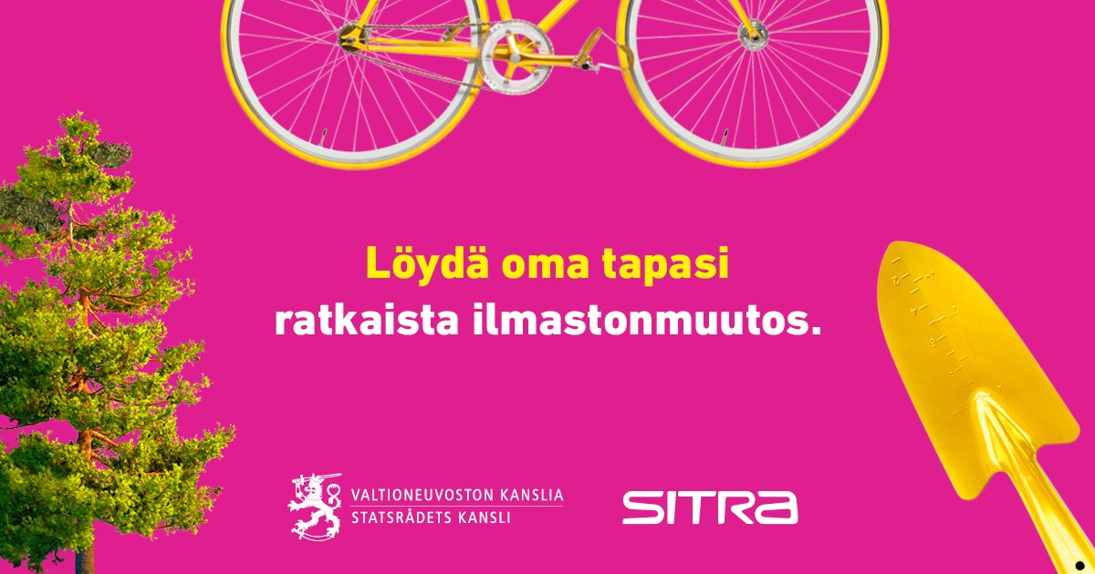 Suomessa on tänään avattu kansalaispalvelu ilmastonmuutoksen torjuntaan. #Sitoumus2050-palvelun avulla jokainen voi sitoutua oman hiilijalanjälkensä puolittamiseen. Tutustu palveluun: sitoumus2050.fi/elämäntavat  #ilmastonmuutos #kestäväkehitys