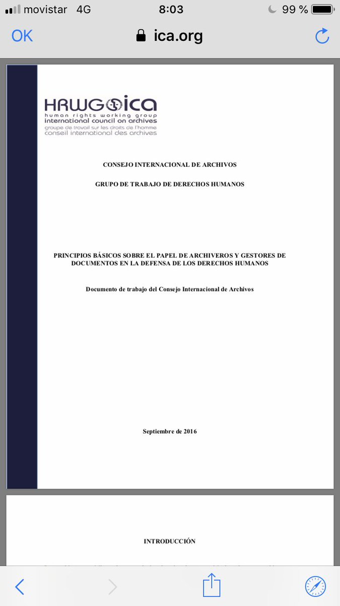Los poderes públicos deben asegurar que sus archivos concernientes a graves violaciones de los derechos humanos y de derecho humanitario sean accesibles. Principio nº 9.
bit.ly/2UlKArl 
#ArchivistsSupportingHumanRights 
#ArchiverosProDerechosHumanos