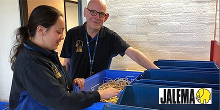 Jalema's tweet photo. The JalemaClip is attached to various storage folders. Folders that are cleaned up after a certain period, It would be a shame if the adhesive mechanisms were to be thrown away! Are you curious about the recycling process of the JalemaClip? Read the blog: https://t.co/cg74hlRmOY https://t.co/1LSG7YLSaV