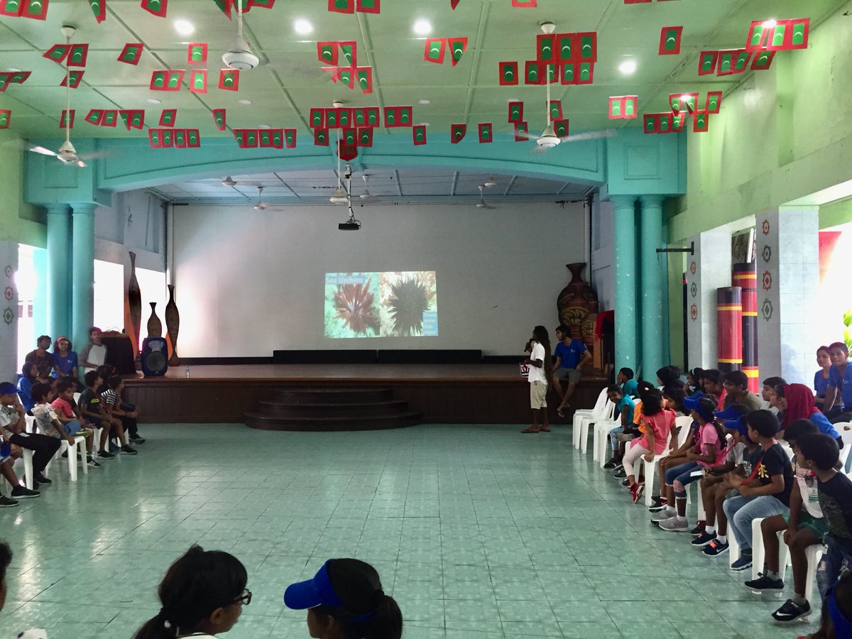 SavetheBeachVM's tweet photo. We did an awareness session on Maldives marine life with the #koolkamp. The kids were very curious, had many questions and really enjoyed learning about the marine animals. Thank you #leadershipacadamy for inviting us. Looking forward to do more sessions like this in the future๐ https://t.co/goUTqFrRjP