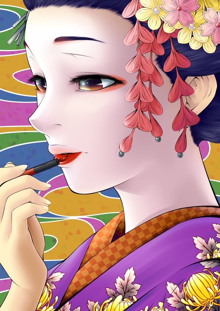 Hiro兄 舞妓さん 日本がテーマで京都のイベント用に描かせて頂きました オリジナルイラスト 和 着物 舞妓 紅 白粉 和風イラスト イラスト 絵 Illustration Drawing Digitalart Japan Kimono Geisha Lipstick Maiko Facepowder Kyoto