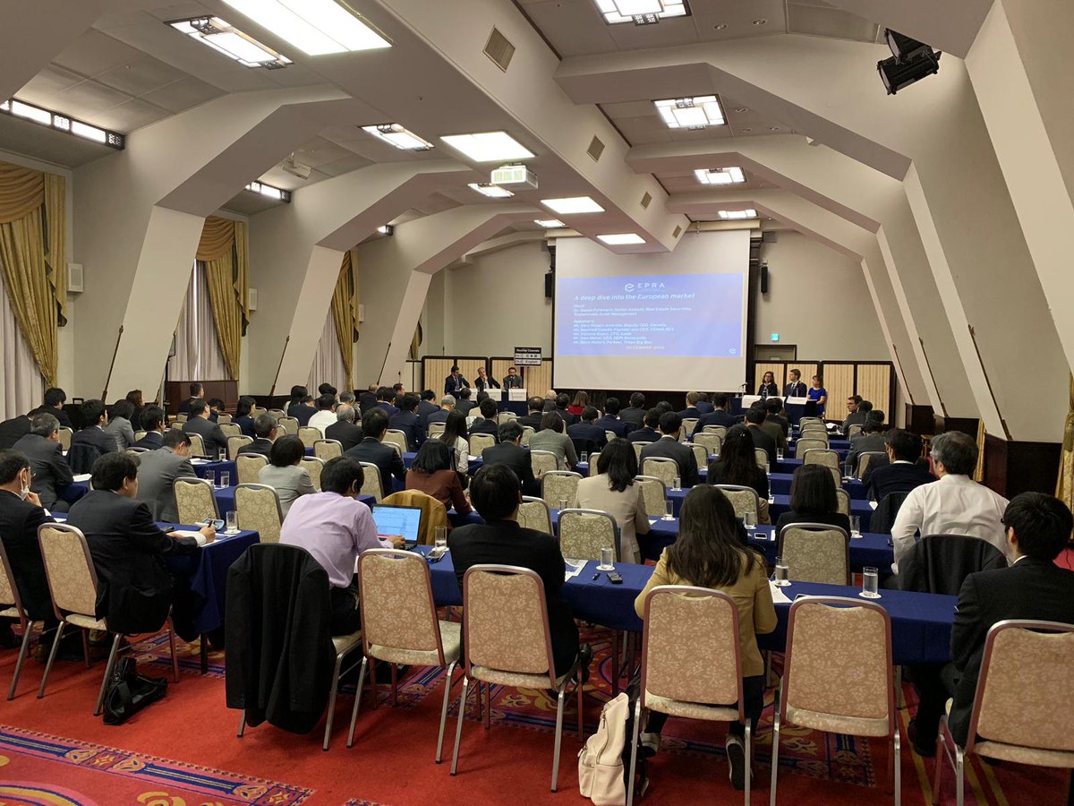 EPRA_realestate's tweet image. Day 5 of our #Asiaweek tour proved to be every bit as successful as the previous days! The morning in Tokyo kicked off with an animated discussion at the ARES-EPRA joint seminar, with over 100 attendees and continued with several 1-on-1 between companies and investors.