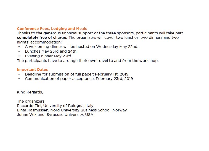 The Future of Conducting and Publishing Research in Entrepreneurship, Innovation Management and Strategy-workshop with editors and AEs of AMJ,AMR,AMP,<a href="/ETPjournal/">Entrepreneurship Theory and Practice</a>,<a href="/FBRJournal/">FBRJournal</a>,IOMJ,JBV,<a href="/JMS_Journal/">JMS</a>,JTT,MS,<a href="/OrganizationSci/">Organization Science</a>,RP,SEJ,SMJ

#research #science @unibz_news <a href="/LancasterManage/">Lancaster University Management School</a>