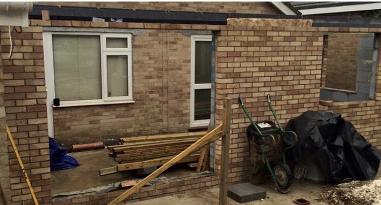 buildderby's tweet photo. Rear extension to the back of a bungalow to incorporate a larger kitchen area and office/study. https://t.co/pUbRp1E6xt