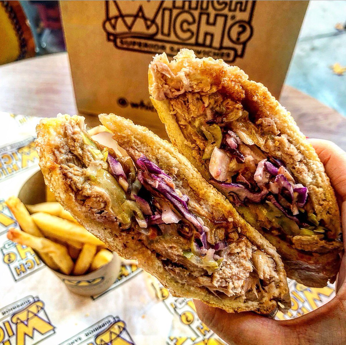 Our Loaded BBQ pulled pork pulls some real punches 🤤
lunchtimes only a few hours away...
.
.
.
. 
.
#whichwich #wich #uk #whichwichuk #superiorsandwiches #sandwich #lunch #food #foodies #eat #eatlocal #eeeeeats #londonfood #foodporn #foodpics #meat #eater #pork #loaded #bbq