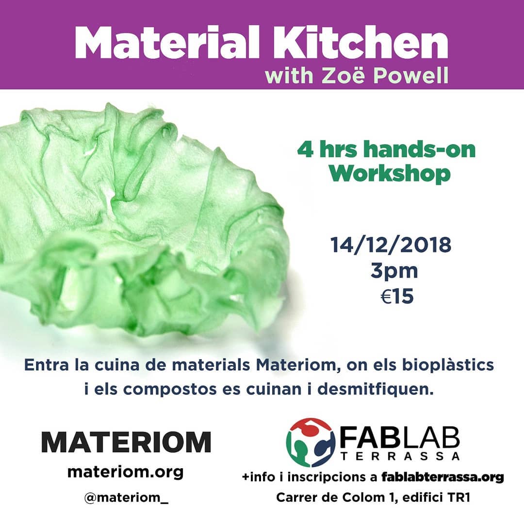 No us perdeu el workshop de Materiom a @fablabterrassa
youtu.be/YcCHd6P-Aag #biomaterials #bioplastic #materialkitchen #materiom @eseiaat_upc @BaumannLab @artidisseny @edradisseny @ESDi_Barcelona @fablabscat #circulardesign #economiacircular @ZoePowellBest