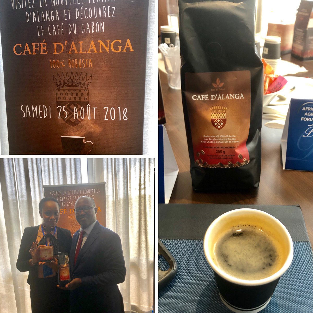 #Gabon coffee is back. Thanks to ⁦<a href="/AfDB_Group/">African Development Bank Group</a>⁩ $1million grant to #CAISTAB. Hundreds of young agri preneurs identified to resurrect a once prosperous value chain.#CAFEDALANGA