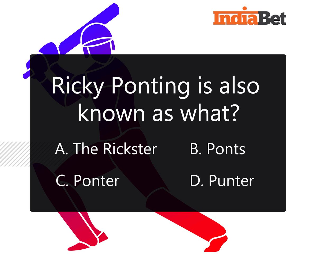 indiabet's tweet photo. #DoYouKnow
Who would be able to answer this
#QuestionOfTheDay #questionans #ponting #CricketMeriJaan #ContestIndia #SpeakUp https://t.co/uZI4019hQX