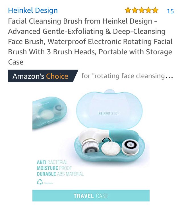 heinkeldesign's tweet photo. NEW AMAZON’S CHOICE BADGE !!✨
( amazon choice recommends highly rated, well priced products available immediately )
Amazon's Choice: “rotating face cleansing brush” !!✨
AVAILABLE ON https://t.co/YXkuLT0zUi ✨  
#heinkeldesign #Amazon #AmazonPrime #amazondeals #ChristmasGift https://t.co/C4UXA2CbIU