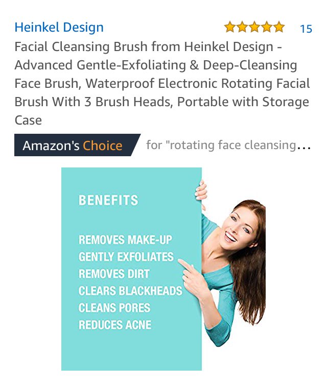 heinkeldesign's tweet photo. NEW AMAZON’S CHOICE BADGE !!✨
( amazon choice recommends highly rated, well priced products available immediately )
Amazon's Choice: “rotating face cleansing brush” !!✨
AVAILABLE ON https://t.co/YXkuLT0zUi ✨  
#heinkeldesign #Amazon #AmazonPrime #amazondeals #ChristmasGift https://t.co/C4UXA2CbIU