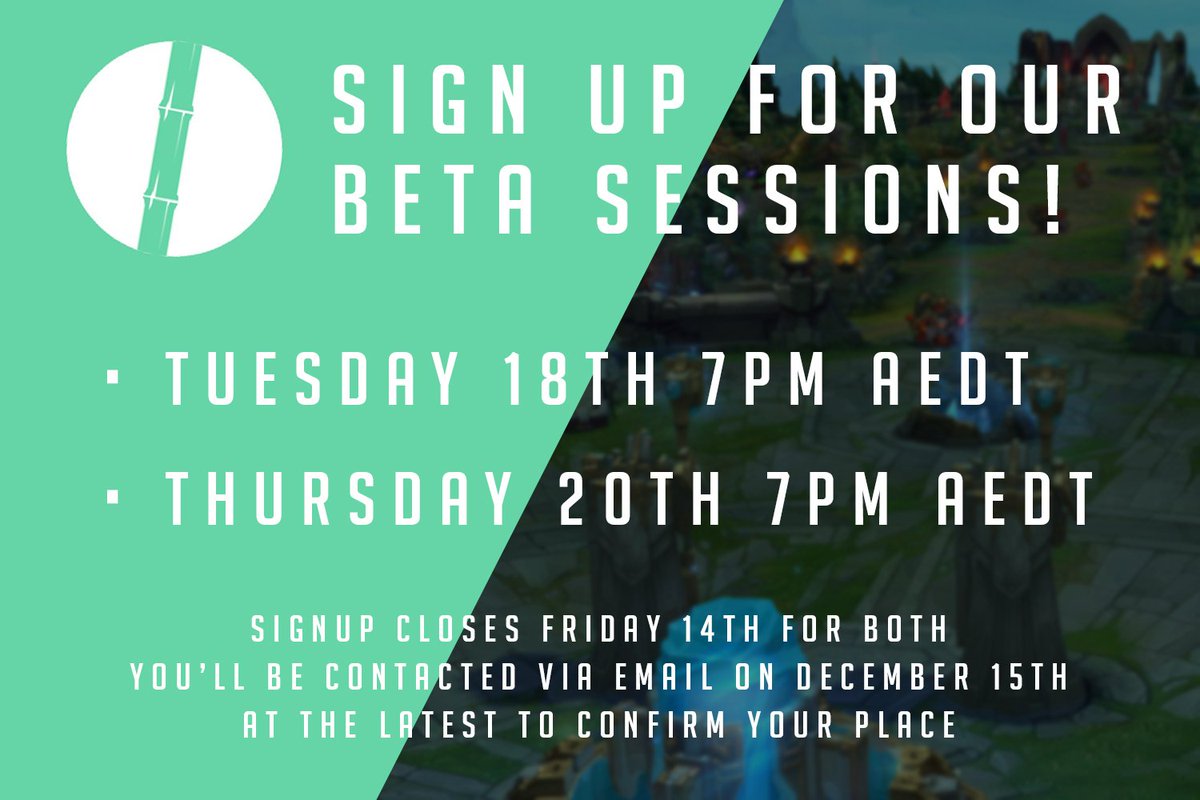 As the new League of Legends season is starting, we're powering up!

Offering players high level training and effective coaching; our Pathway to Pro 🌱

Give it a try and sign up to our beta session next week!

Info &amp; Signup: docs.google.com/document/d/1FY…
