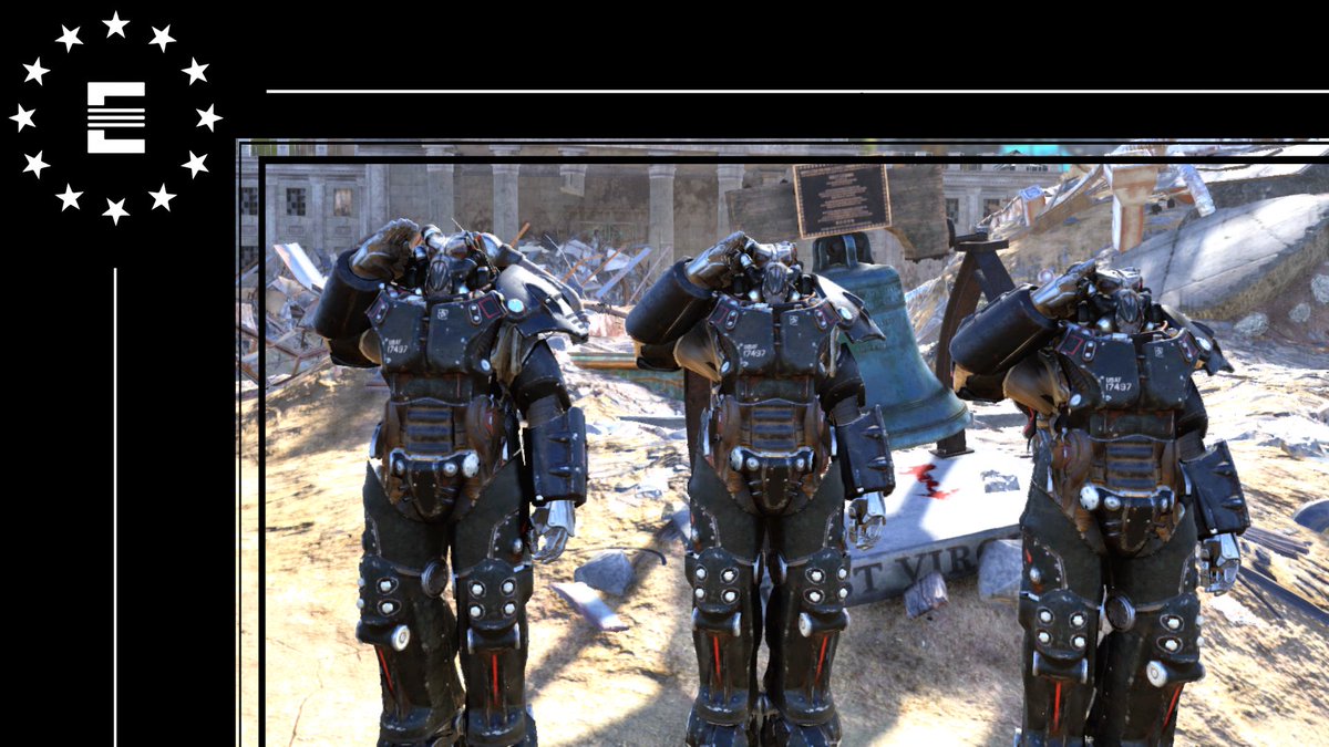 President Nakari Me And Friends Rocking The Blackbird Paint For Our New X 01 Power Armor S Fallout76 Enclave