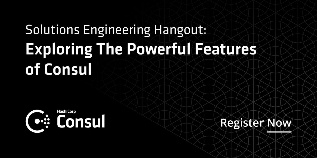 Watch a live technical demo of the powerful features of Consul you might not have heard of. Sr. Solutions Engineer, Russ Parsloe, will give a 20-minute technical demo and then take live questions from the audience. Join us on Wed. 12/12 at 10:00 AM EST. hashi.co/2rnvnZE