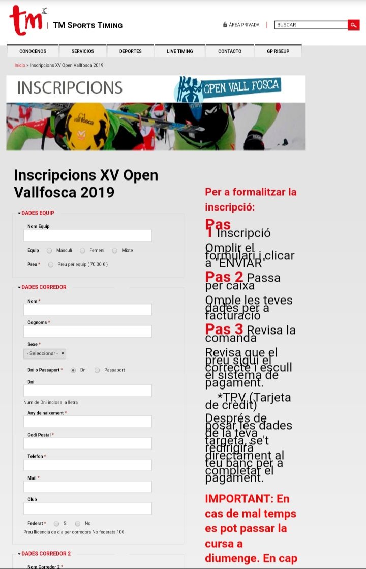 Inscripcions obertes! openvallfosca.com <a href="/visitvallfosca/">Turisme Vall Fosca</a> #openvallfosca19 #cepsmuntanya